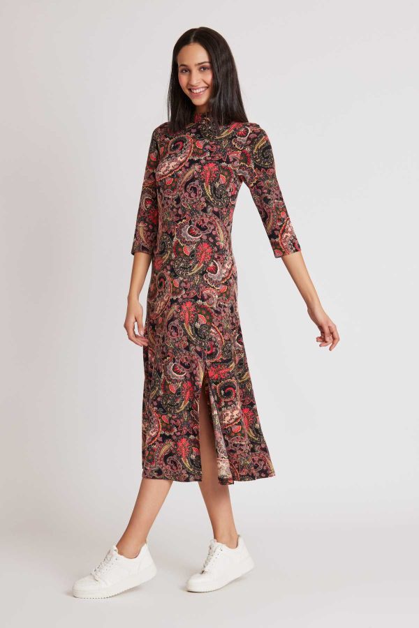 Robe midi en jersey stretch imprimé SAVANNAH - Image 3