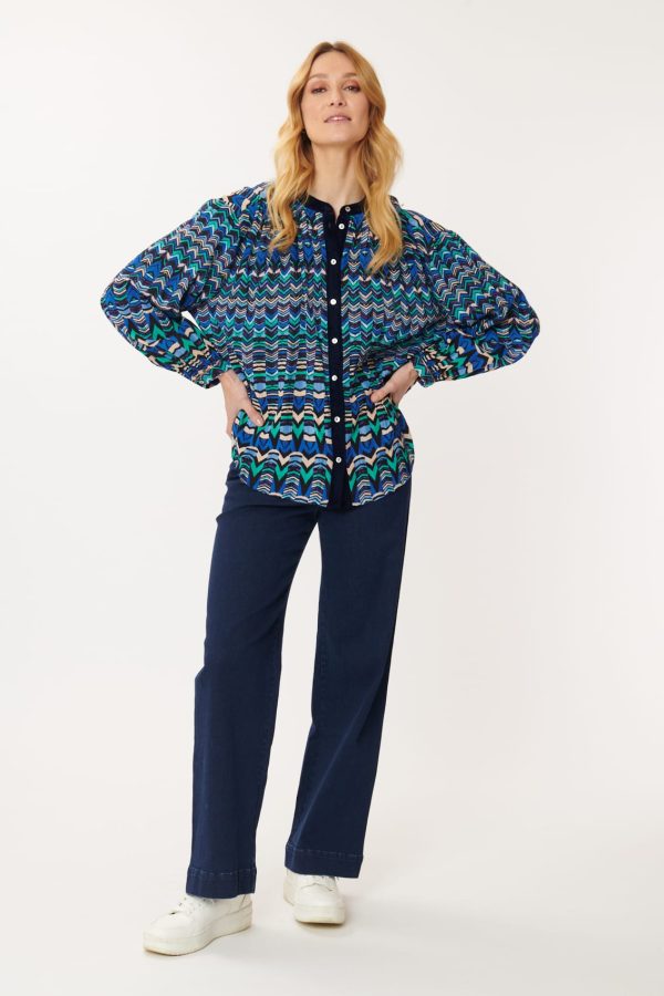 Chemise imprimée en velours multicolore BARTH - Image 2