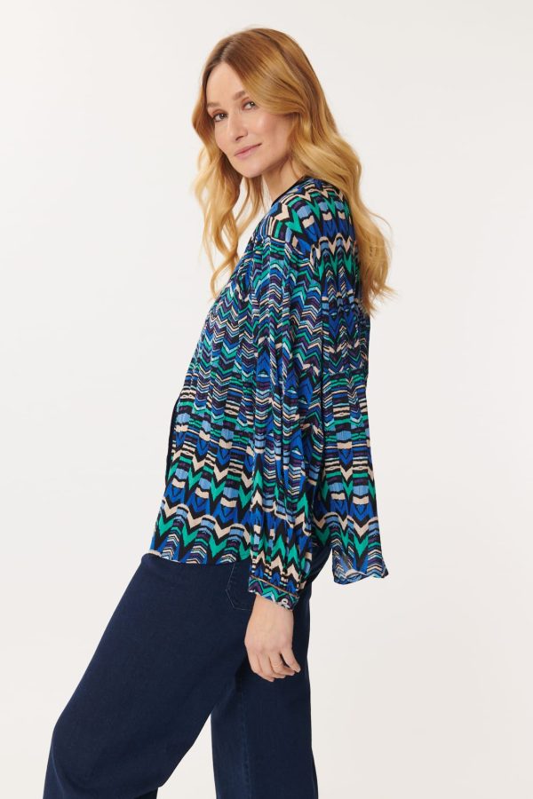 Chemise imprimée en velours multicolore BARTH - Image 5