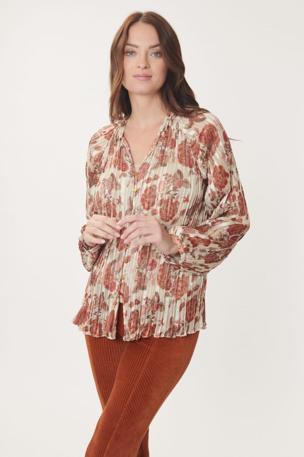 Chemise imprimée et lurex BERANGERE - Image 2