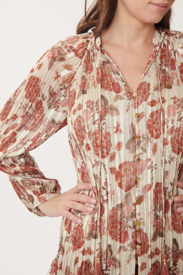 Chemise imprimée et lurex BERANGERE - Image 5