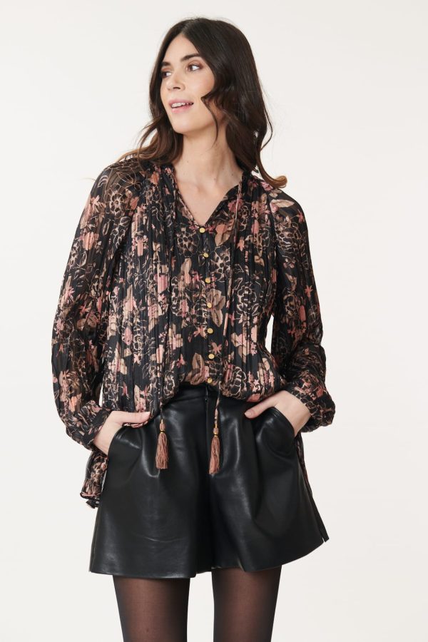 Chemise imprimée et lurex BERANGERE - Image 6