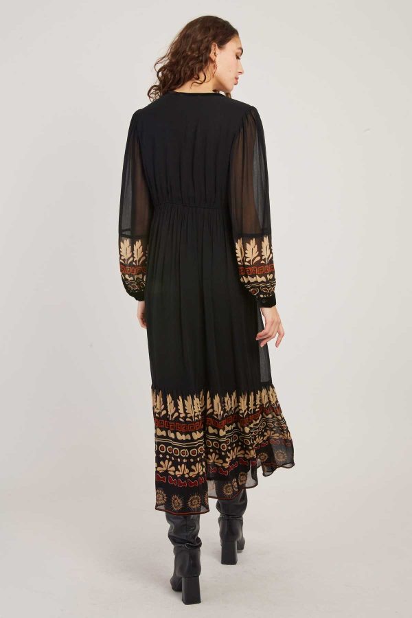 Robe longue brodée fluide BARBADES - Image 2
