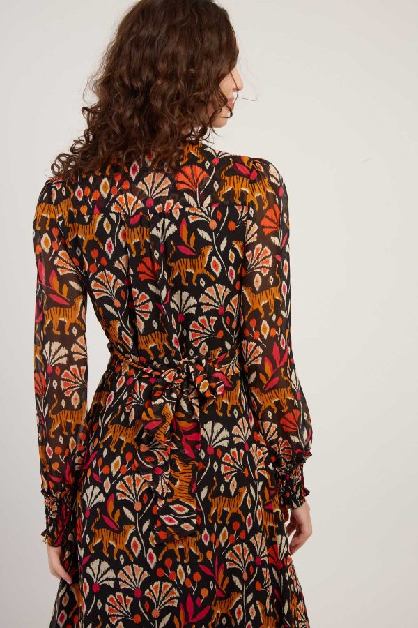 Robe mi-longue en georgette imprimée BEATA - Image 3
