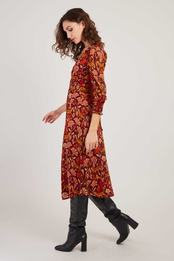 Robe mi-longue en georgette imprimée BEATA - Image 5