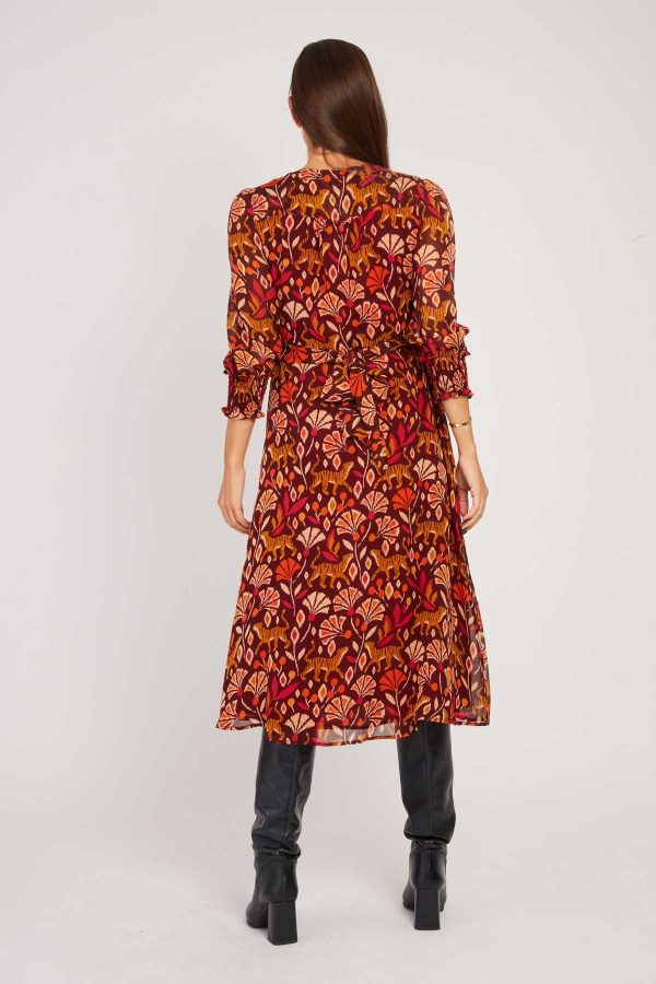 Robe mi-longue en georgette imprimée BEATA - Image 6