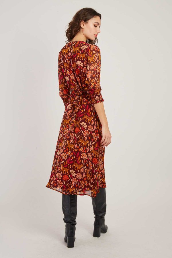 Robe mi-longue en georgette imprimée BEATA - Image 7