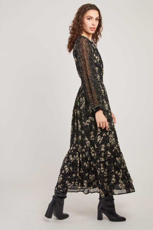 Robe longue imprimée floral manches longues BEDFORD - Image 2