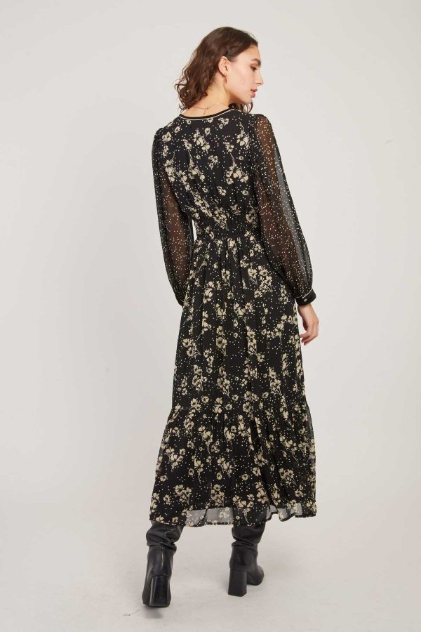 Robe longue imprimée floral manches longues BEDFORD - Image 3
