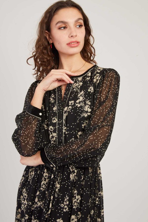 Robe longue imprimée floral manches longues BEDFORD - Image 5