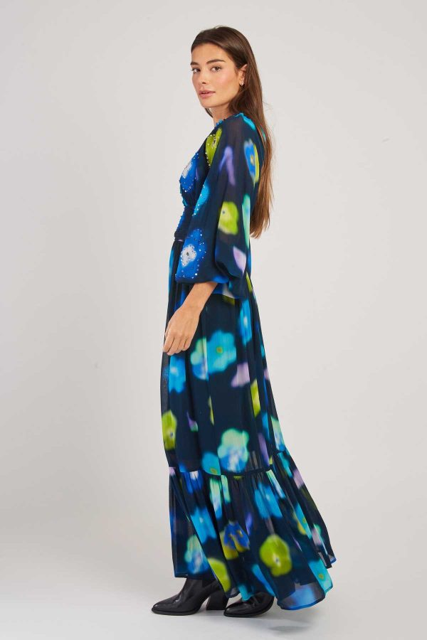 Robe longue fluide imprimé floral BELEM - Image 3