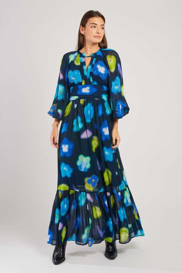 Robe longue fluide imprimé floral BELEM - Image 4