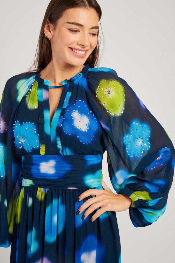 Robe longue fluide imprimé floral BELEM - Image 5