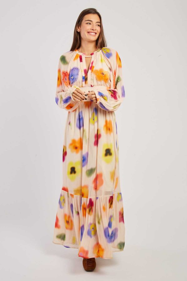 Robe longue fluide imprimé floral BELEM - Image 6