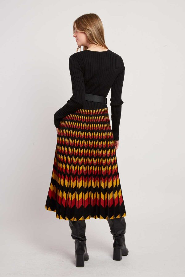 Robe mi-longue manches longues en maille JAZZ - Image 3