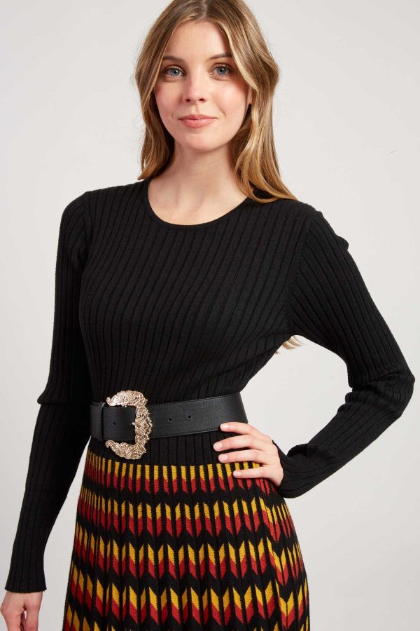 Robe mi-longue manches longues en maille JAZZ - Image 4