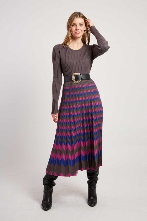 Robe mi-longue manches longues en maille JAZZ - Image 5