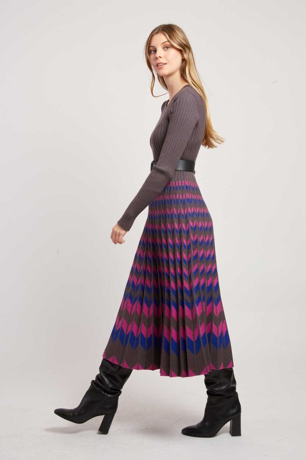Robe mi-longue manches longues en maille JAZZ - Image 6