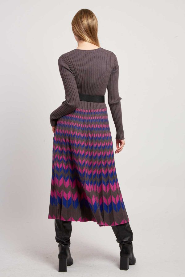 Robe mi-longue manches longues en maille JAZZ - Image 7