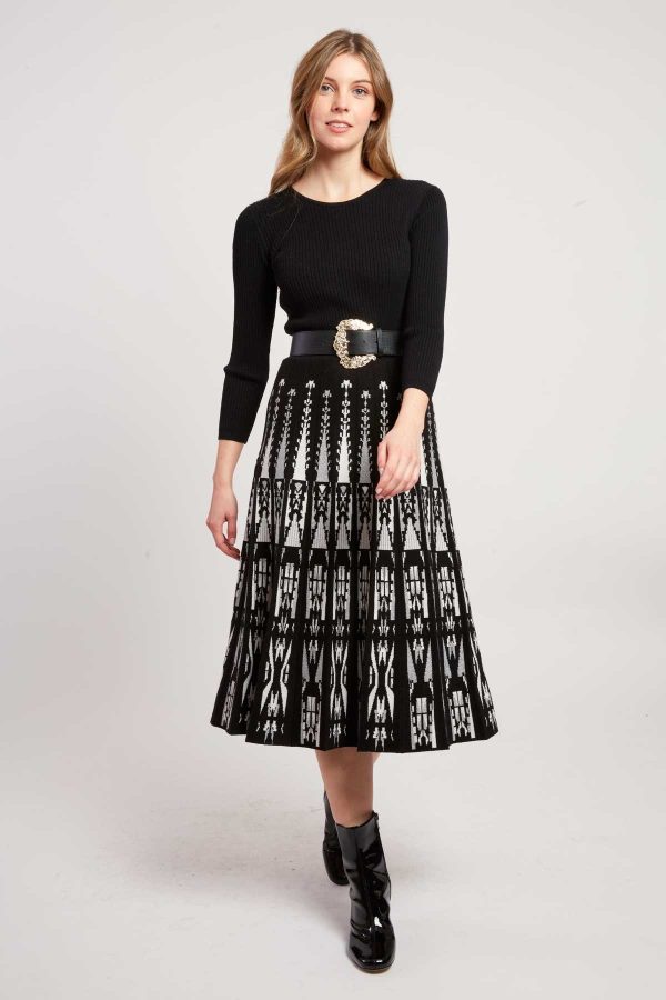 Robe mi-longue manches longues en maille JOAKIM - Image 6