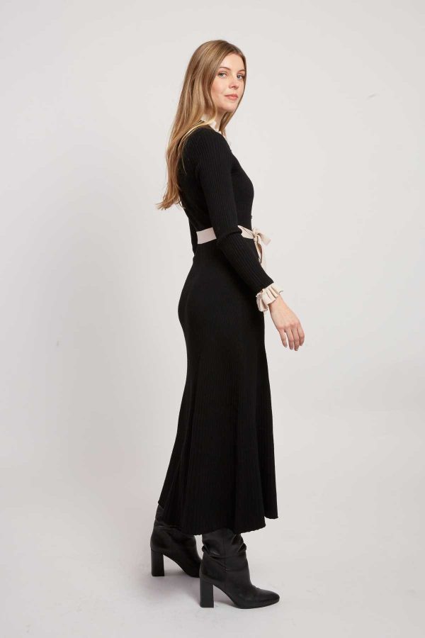 Robe longue en maille boutonnée JOLIE - Image 2