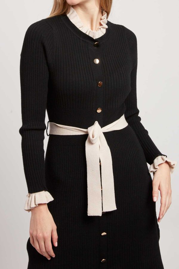 Robe longue en maille boutonnée JOLIE - Image 4