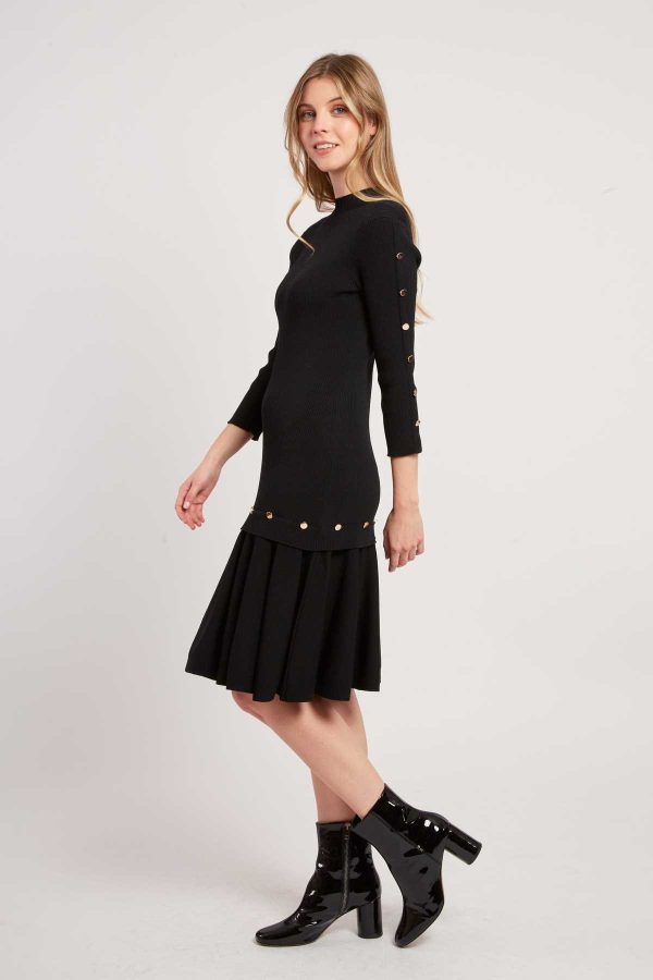 Robe unie mi-longue en maille JONAS - Image 3