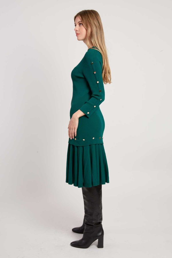 Robe unie mi-longue en maille JONAS - Image 7