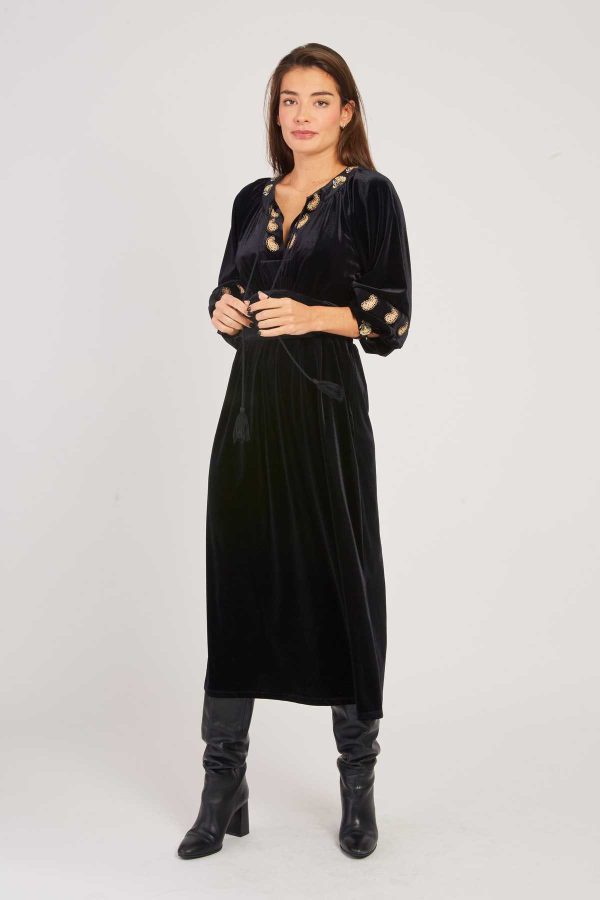 Robe longue en velours stretch VALISOA - Image 2