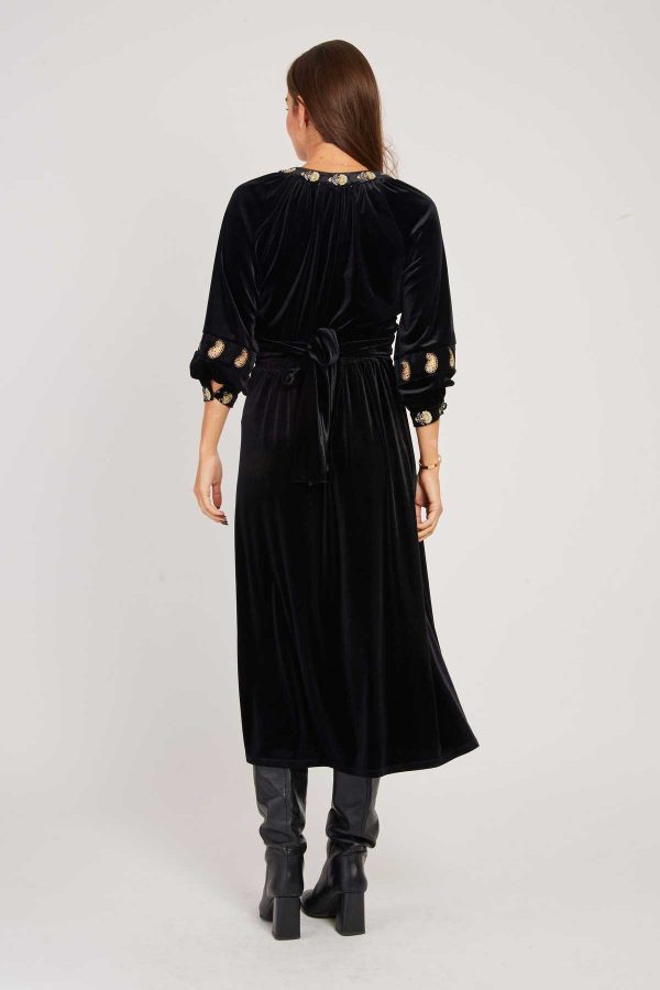 Robe longue en velours stretch VALISOA - Image 3