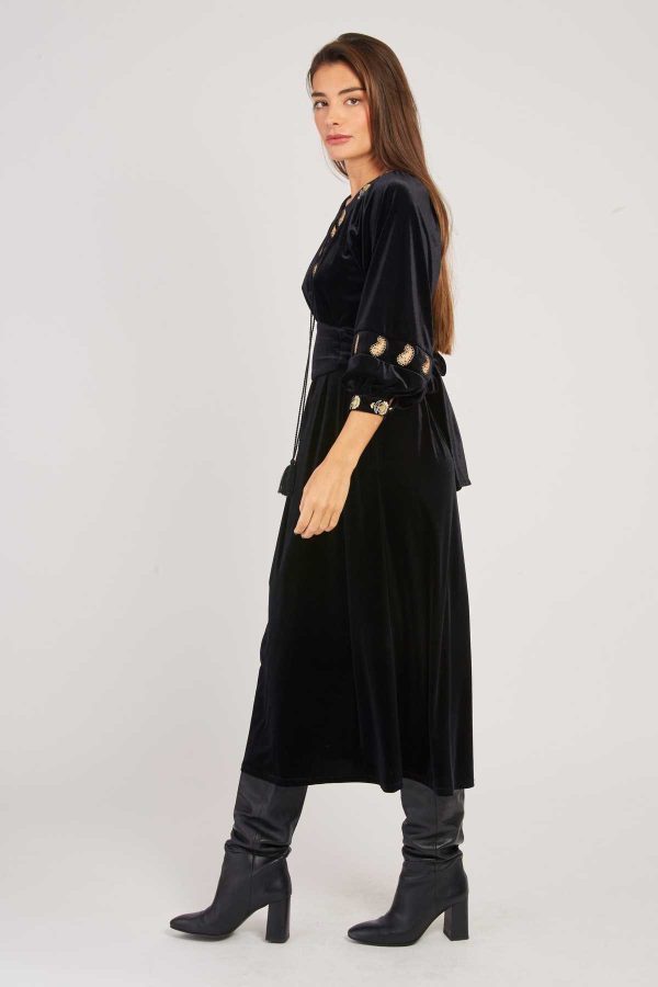 Robe longue en velours stretch VALISOA - Image 4