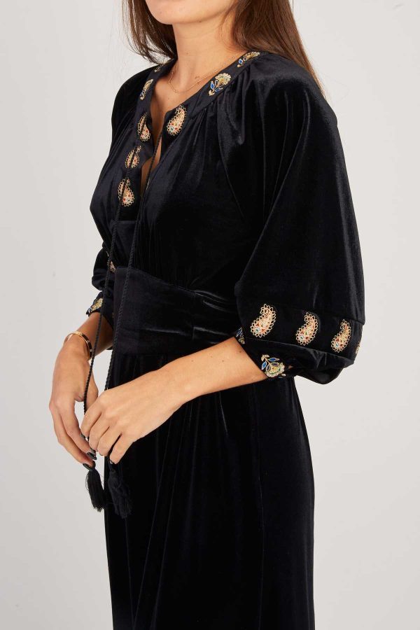 Robe longue en velours stretch VALISOA - Image 5