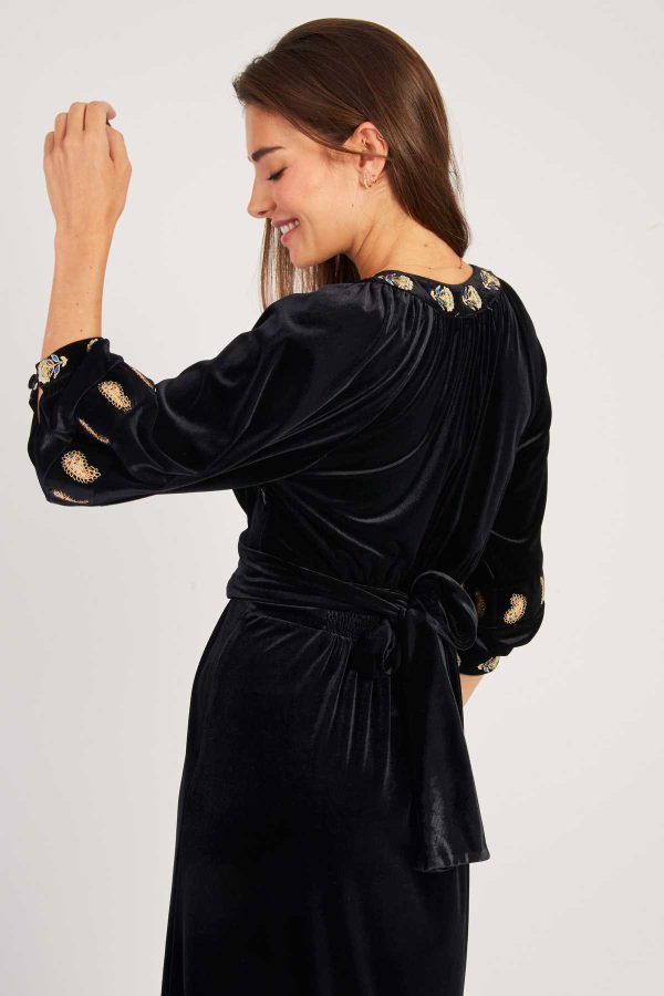 Robe longue en velours stretch VALISOA - Image 6