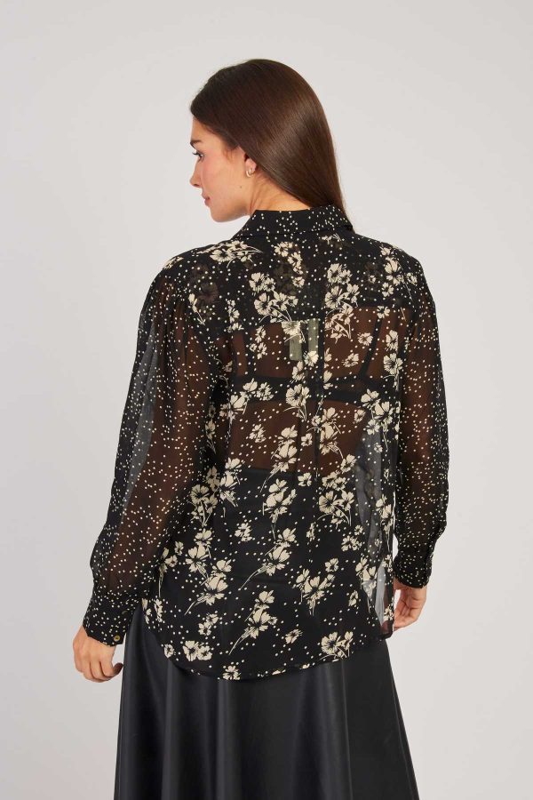 Chemise fluide imprimée transparente FALBALA - Image 2