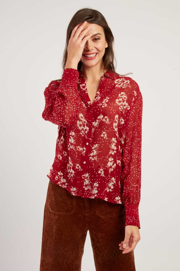 Chemise fluide imprimée transparente FALBALA - Image 5