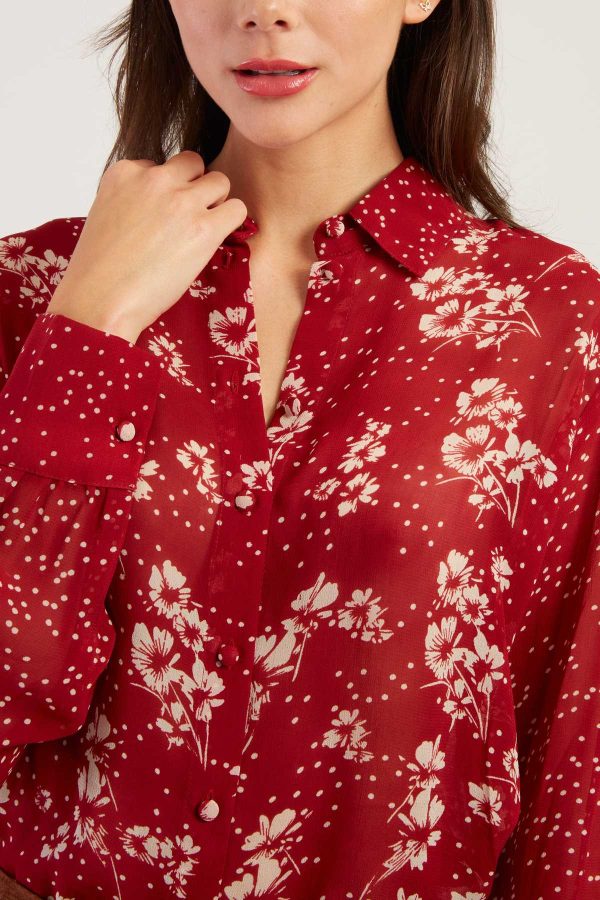 Chemise fluide imprimée transparente FALBALA - Image 7