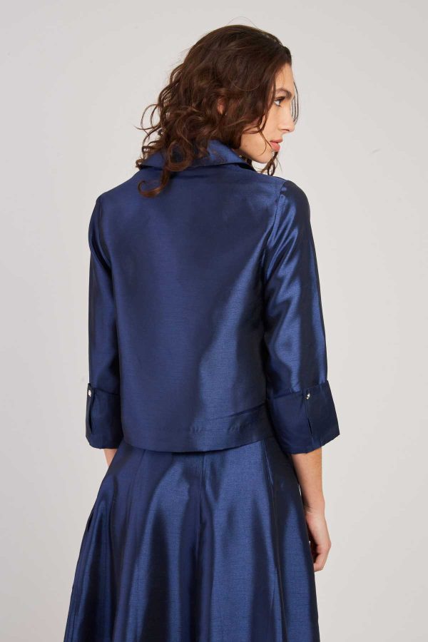 Chemise satinée manches 3/4 HANOVRE - Image 3