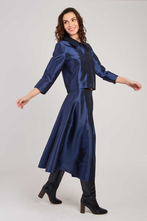 Chemise satinée manches 3/4 HANOVRE - Image 4