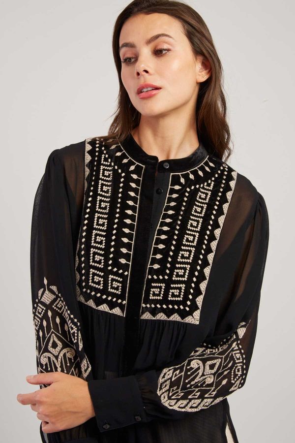 Blouse brodée manches longues HARPER - Image 6