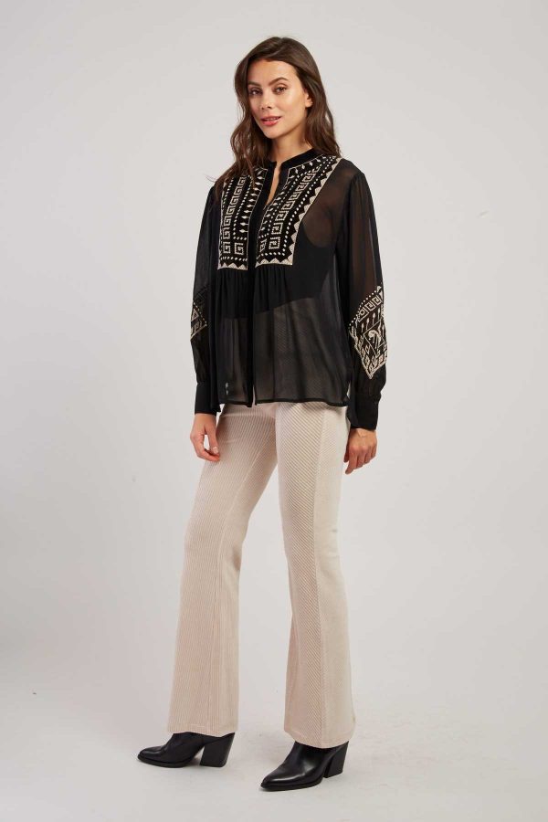 Blouse brodée manches longues HARPER - Image 7