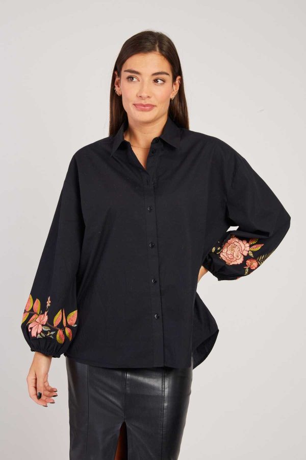 Chemise brodée manches bouffantes HEIDELBERG - Image 5