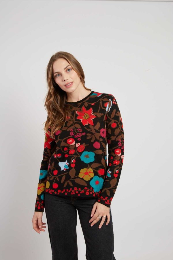 Pull en maille jacquard col rond CADETTE - Image 4