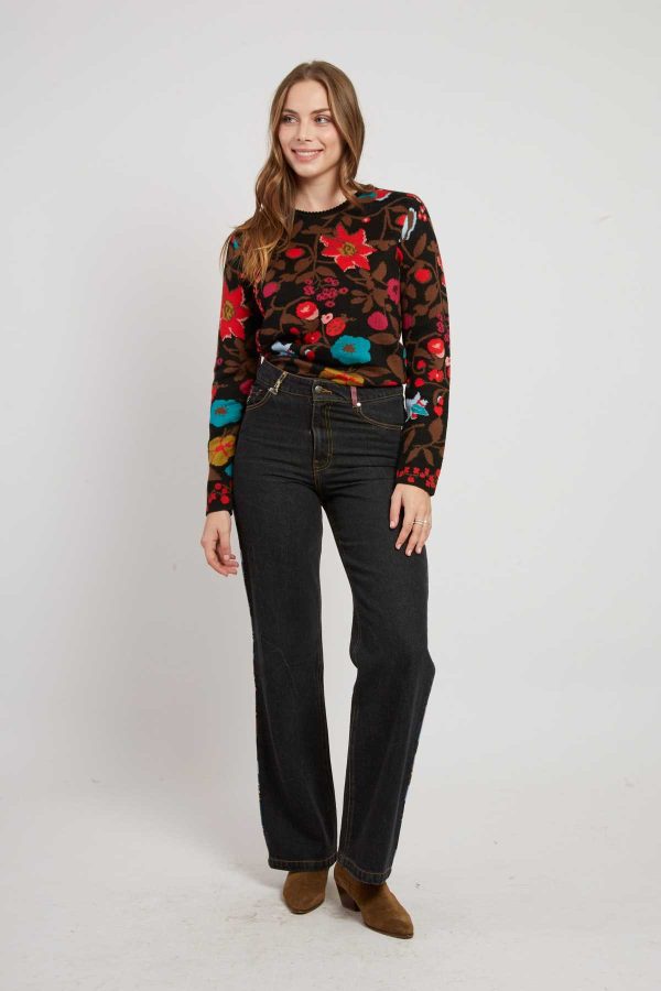 Pull en maille jacquard col rond CADETTE - Image 5