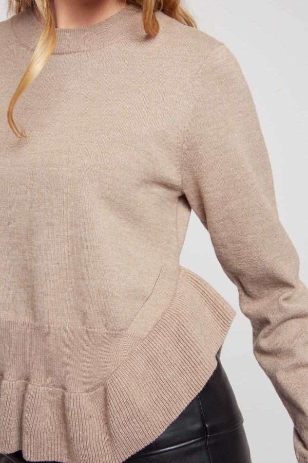 Pull uni en maille asymétrique CARLINE - Image 5