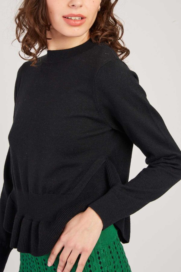 Pull uni en maille asymétrique CARLINE - Image 6
