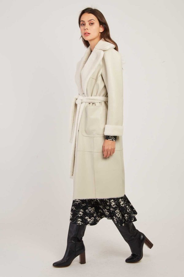 Manteau long réversible fausse fourrure LENNA - Image 2