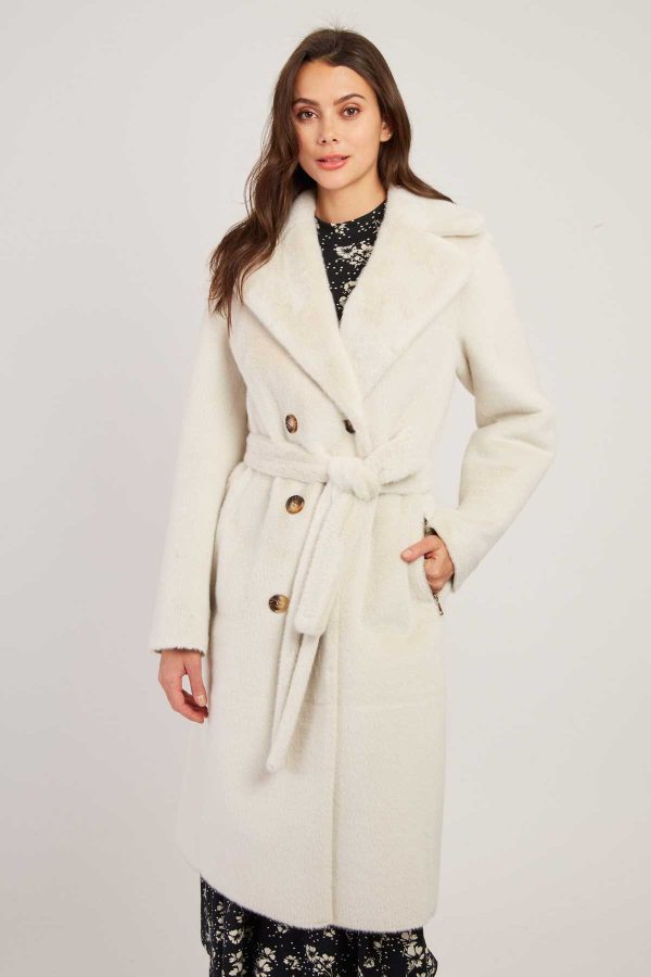 Manteau long réversible fausse fourrure LENNA - Image 3
