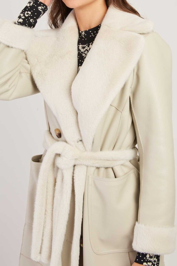Manteau long réversible fausse fourrure LENNA - Image 4
