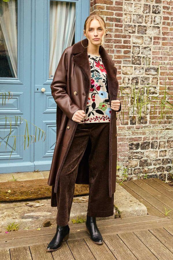 Manteau long réversible fausse fourrure LENNA - Image 6