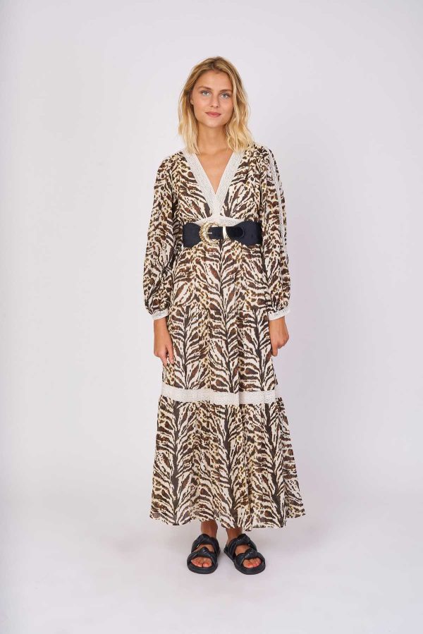 Robe longue imprimée crochet COSETTE - Image 2